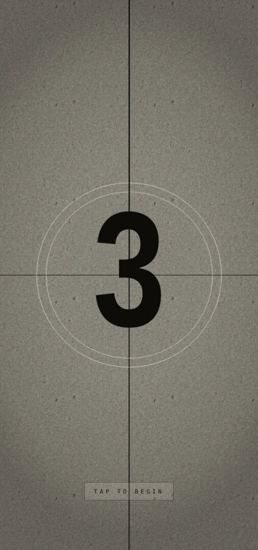 Save the Date — Vintage digital save-the-date, a film countdown numeral